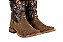 Bota feminina Goyazes Bico quadrado Cano médio Solado em couro Cor - Couro Dakar Moucha Mouse Couro Atlanta café Cod fornecedor - 263201-CC_06 - Imagem 7