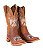 Bota feminina Goyazes Bico quadrado Solado em couro injetado - Café Cano médio Cor - Nobuk Oil Tan / Dallas Terra Cod fornecedor - 263202-CHC_07 - Imagem 10