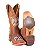 Bota feminina Goyazes Bico quadrado Solado em couro injetado - Café Cano médio Cor - Nobuk Oil Tan / Dallas Terra Cod fornecedor - 263202-CHC_07 - Imagem 7