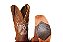 Bota feminina Goyazes Bico quadrado Solado em couro injetado - Café Cano médio Cor - Nobuk Oil Tan / Dallas Terra Cod fornecedor - 263202-CHC_07 - Imagem 9