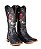 Bota feminina Goyazes Bico quadrado Solado em couro injetado - Café Cano médio Cor - Couro Argentino Preto / Couro Argentino Preto Cod fornecedor - 263201-CC_04 - Imagem 6