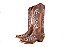 Bota feminina Goyazes Bico Fino Solado em couro injetado - Café Cano médio Cor - Dallas Furta cor / Dallas Furta cor Cod fornecedor - 266806-CC_05 - Imagem 1