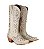Bota feminina Goyazes Bico Fino Solado em couro injetado - Café Cano médio Cor - Austin Off White / Austin Off White Cod fornecedor - 269803-CC_02 Zíper lateral - Imagem 7