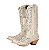 Bota feminina Goyazes Bico Fino Solado em couro injetado - Café Cano médio Cor - Austin Off White / Austin Off White Cod fornecedor - 269803-CC_02 Zíper lateral - Imagem 6