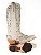 Bota feminina Goyazes Bico Fino Solado em couro injetado - Café Cano médio Cor - Austin Off White / Austin Off White Cod fornecedor - 269803-CC_02 Zíper lateral - Imagem 20