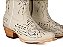 Bota feminina Goyazes Bico Fino Solado em couro injetado - Café Cano médio Cor - Austin Off White / Austin Off White Cod fornecedor - 269803-CC_02 Zíper lateral - Imagem 8