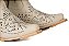 Bota feminina Goyazes Bico Fino Solado em couro injetado - Café Cano médio Cor - Austin Off White / Austin Off White Cod fornecedor - 269803-CC_02 Zíper lateral - Imagem 9