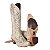 Bota feminina Goyazes Bico Fino Solado em couro injetado - Café Cano médio Cor - Austin Off White / Austin Off White Cod fornecedor - 269803-CC_02 Zíper lateral - Imagem 10
