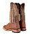 Bota masculina Goyazes Couro exótico legítimo Elefante Bico quadrado Cano médio Cor - Elefante Camel / Dakar café Solado em couro Grupon 5.5MM Cod Fornecedor: 266502-EC - Imagem 11
