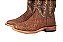 Bota masculina Goyazes Couro exótico legítimo Elefante Bico quadrado Cano médio Cor - Elefante Camel / Dakar café Solado em couro Grupon 5.5MM Cod Fornecedor: 266502-EC - Imagem 3