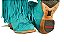 Bota feminina Goyazes Bico fino Cano médio/baixo Bico fino Camurça Cor camurça turquesa / camurça turquesa Solado em couro injetado - couro café Cod fornecedor 266803-CC_03 - Imagem 9