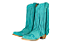 Bota feminina Goyazes Bico fino Cano médio/baixo Bico fino Camurça Cor camurça turquesa / camurça turquesa Solado em couro injetado - couro café Cod fornecedor 266803-CC_03 - Imagem 1