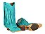 Bota feminina Goyazes Bico fino Cano médio/baixo Bico fino Camurça Cor camurça turquesa / camurça turquesa Solado em couro injetado - couro café Cod fornecedor 266803-CC_03 - Imagem 12