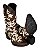 Bota feminina Jácomo Bico fino Cano médio Sola Borracha Ref: 90450/TBQC Cor: Fóssil Oil café / Pelo vaca marrom - Imagem 4
