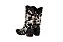 Bota feminina Jácomo Bico fino Cano médio Sola Borracha Ref: 90450/TBQC Cor: Fóssil Oil Preto / Pelo vaca Preto - Imagem 5