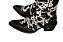 Bota feminina Jácomo Bico fino Cano médio Sola Borracha Ref: 90450/TBQC Cor: Fóssil Oil Preto / Pelo vaca Preto - Imagem 11