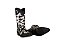 Bota feminina Jácomo Bico fino Cano médio Sola Borracha Ref: 90450/TBQC Cor: Fóssil Oil Preto / Pelo vaca Preto - Imagem 14