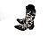Bota feminina Jácomo Bico fino Cano médio Sola Borracha Ref: 90450/TBQC Cor: Fóssil Oil Preto / Pelo vaca Preto - Imagem 10