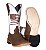 Bota Masculina Mr. West Crazy Tabaco USA café 1463 cano branco - Solado Couro - Imagem 10