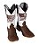Bota Masculina Mr. West Crazy Tabaco USA café 1463 cano branco - Solado Couro - Imagem 14