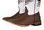 Bota Masculina Mr. West Crazy Tabaco USA café 1463 cano branco - Solado Couro - Imagem 2