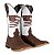 Bota Masculina Mr. West Crazy Tabaco USA café 1463 cano branco - Solado Couro - Imagem 7