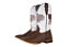 Bota Masculina Mr. West Crazy Tabaco USA café 1463 cano branco - Solado Couro - Imagem 1