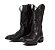 Mr West feminina Solado flex Fóssil preto Cano floather preto - Imagem 1
