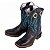 Bota masculina Dgo solado flex Preta/turquesa 0112 - Imagem 2