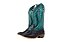 Botas mr West solado CARRAPETA B58 2511 PRETO Cabeça preta Cano turquesa - Imagem 1