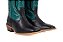Botas mr West solado CARRAPETA B58 2511 PRETO Cabeça preta Cano turquesa - Imagem 7