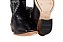 Bota Masculina Mr West - Salto Carrapeta - Fóssil Preto/Preto - Solado Couro - Imagem 6