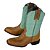 Bota Feminina Austin Ranch - Rust Dog Petróleo/Verde Água - Solado Flex - Imagem 6