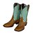 Bota Feminina Austin Ranch - Rust Dog Petróleo/Verde Água - Solado Flex - Imagem 7