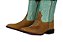Bota Feminina Austin Ranch - Rust Dog Petróleo/Verde Água - Solado Flex - Imagem 3