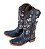 Bota Feminina Goyazes - Dallas Turquesa/Mustang Preto - Solado Couro - 263201 CC_03 - Imagem 18