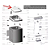 Vidro Tampa Maquina de lavar Electrolux LED15 LED17 A19959201 A19959202 Original - Imagem 2