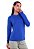 Blusa Feminina Manga Longa Com Punho e Gola Redonda Trendz Azul Bic - Imagem 2