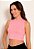 Cropped Feminino Gola Alta Regata Canelado - Imagem 2