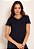 Blusa Feminina Baby Look Decote V Visco - Imagem 12