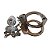 Algema de Metal Reforçada com Plug Anal Cravejado M - Cromado HARD - Imagem 1