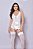 Lingerie com Cinta Liga e Meia Yaffa Lingerie YF9022 BRANCO - Imagem 1