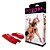 FETICHE BONDAGE KIT C/4 AMARRAS E VENDA DE PELUCIA VERMELHO - Imagem 1