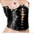 FETICHE COURO CORSELETE DOMINADORA CP011 PRETO - Imagem 3