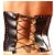 FETICHE COURO CORSELETE DOMINADORA CP011 PRETO - Imagem 2