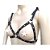 FETICHE COURO BUSTIER VAZADO TIRAS E REBITES BT045 PRETO - Imagem 1