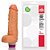 PROTESE DILDO C/ESCROTO VIBRO 19,5X5,5 ADAO19N BEGE - Imagem 1