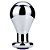 PLUGUE ANAL DE AÇO OVAL COM PEDRA G - Imagem 1