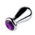PLUGUE ANAL DE AÇO OVAL COM PEDRA G - Imagem 2