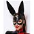 FETICHE COURO MASCARA COELHINHA PLAYBOY PRETO U MB010 - Imagem 2